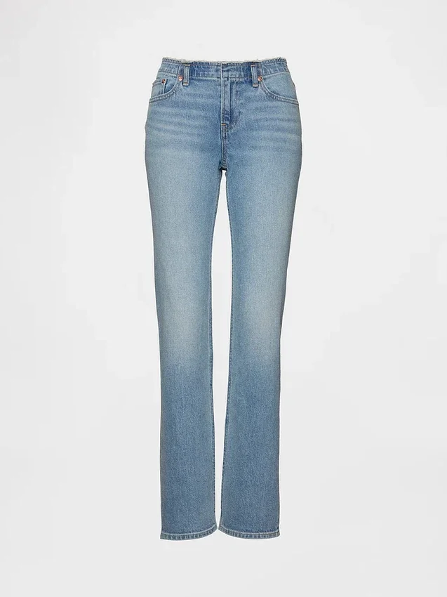 Lågmidjade 90-talsjeans med smal rak passform