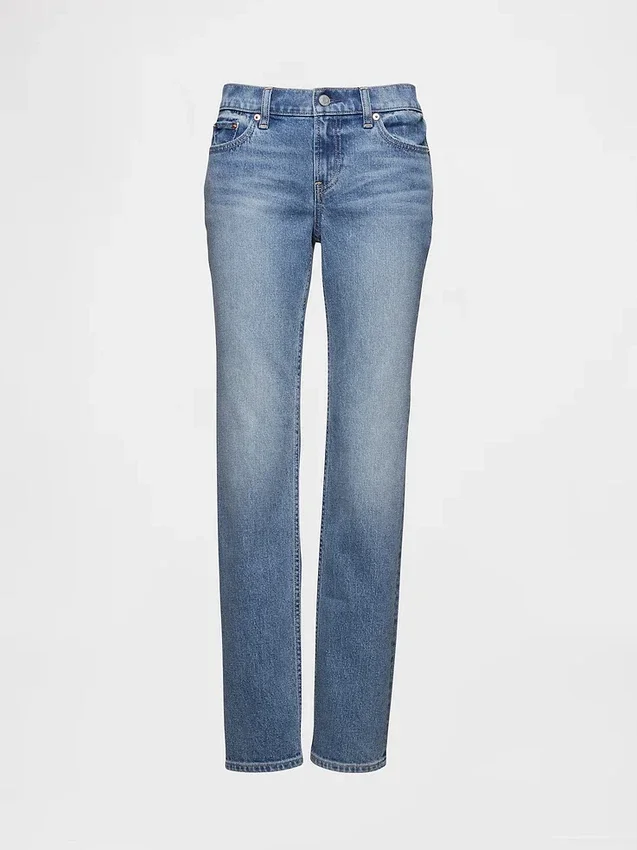 Lågmidjade 90-talsjeans med smal rak passform