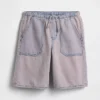 Lågmidjade, bekväma långa jeansshorts för barn