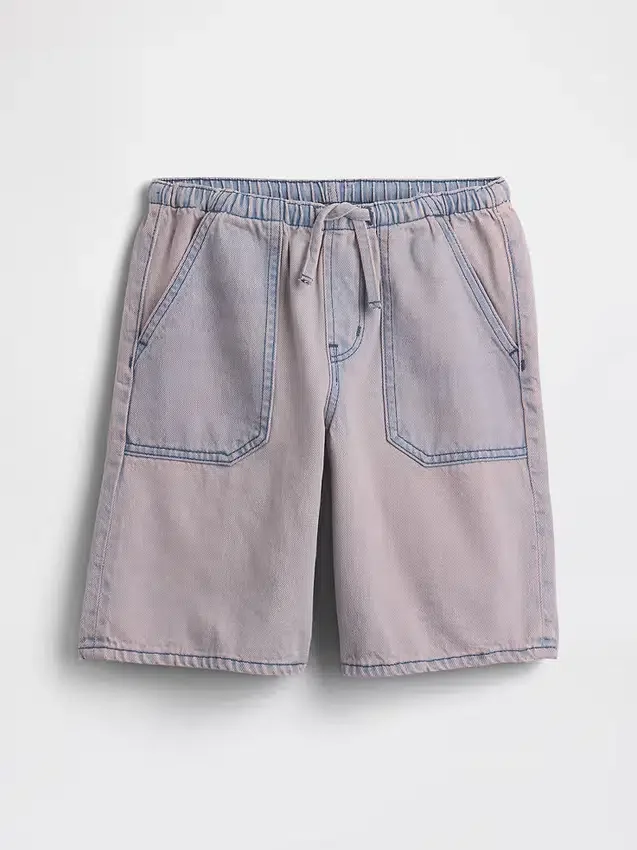 Lågmidjade, bekväma långa jeansshorts för barn