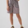 Lågmidjade, bekväma långa jeansshorts för barn