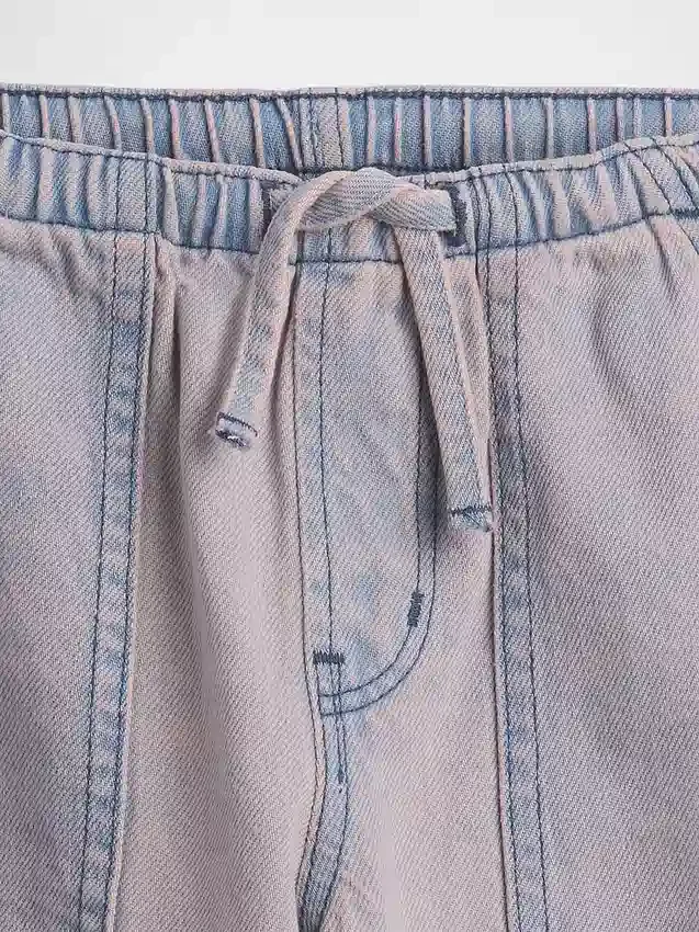 Lågmidjade, bekväma långa jeansshorts för barn