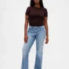 Lågmidjade, flätade fickor, långa och smala Jeans