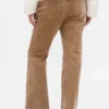 Lågmidjade långa och smala byxor i corduroy