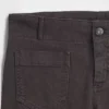 Lågmidjade långa och smala byxor i twill