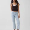 Lågmidjade, långa och smala cropped-Jeans