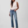 Lågmidjade, långa och smala cropped-Jeans