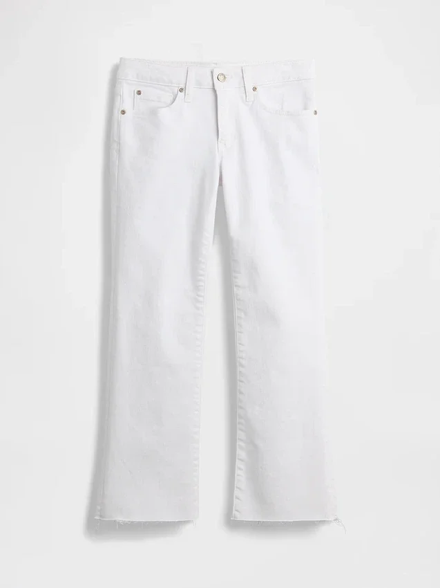 Lågmidjade, långa och smala cropped-Jeans