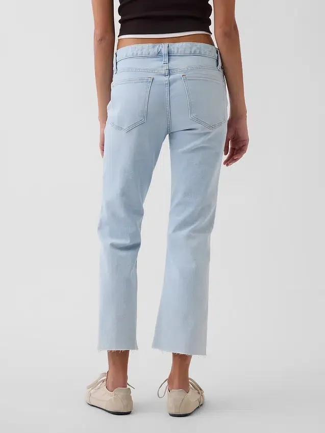 Lågmidjade, långa och smala cropped-Jeans