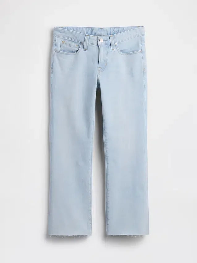 Lågmidjade, långa och smala cropped-Jeans