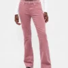 Lågmidjade, långa och smala jeans i corduroy