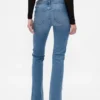 Lågmidjade, långa och smala Jeans med slits i fållen