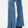 Lågmidjade, långa och smala Jeans med slits i fållen
