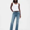 Lågmidjade, långa och smala Jeans med snörning