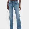 Lågmidjade, långa och smala Jeans med snörning