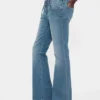 Lågmidjade, långa och smala Jeans med snörning