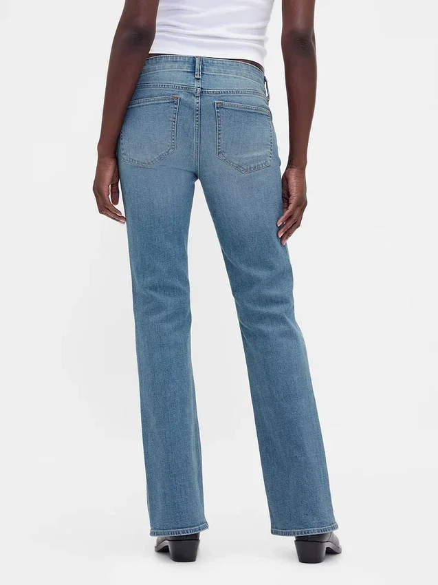 Lågmidjade, långa och smala Jeans med snörning
