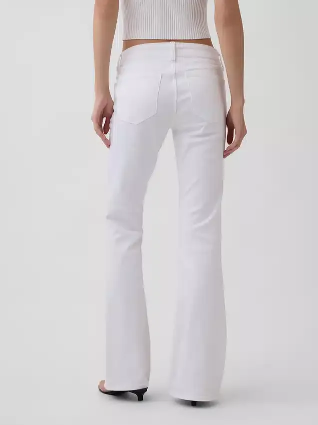 Lågmidjade, långa och smala Jeans med snörning