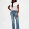 Lågmidjade, långa och smala Jeans med snörning