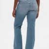 Lågmidjade, långa och smala Jeans med snörning