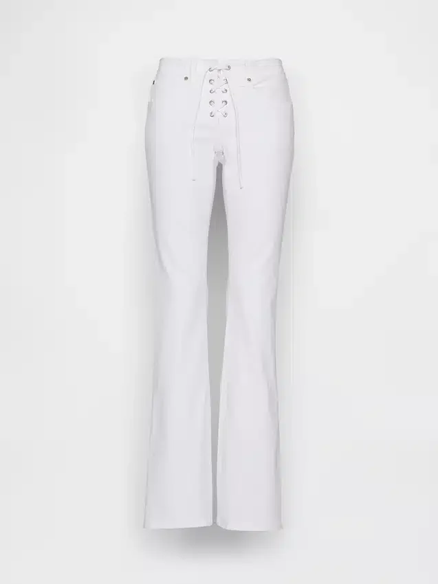 Lågmidjade, långa och smala Jeans med snörning