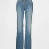 Lågmidjade, långa och smala Jeans med snörning