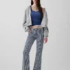 Lågmidjade, långa och smala randiga Jeans