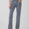 Lågmidjade, långa och smala randiga Jeans