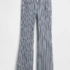 Lågmidjade, långa och smala randiga Jeans