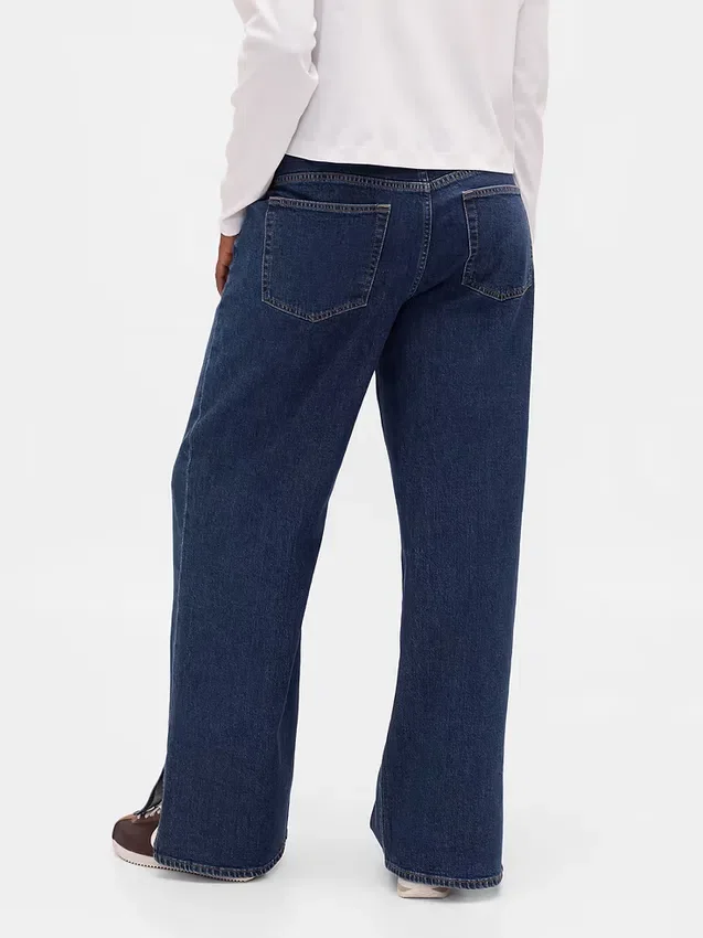 Lågmidjade, lösa 90-talsjeans med dragsko