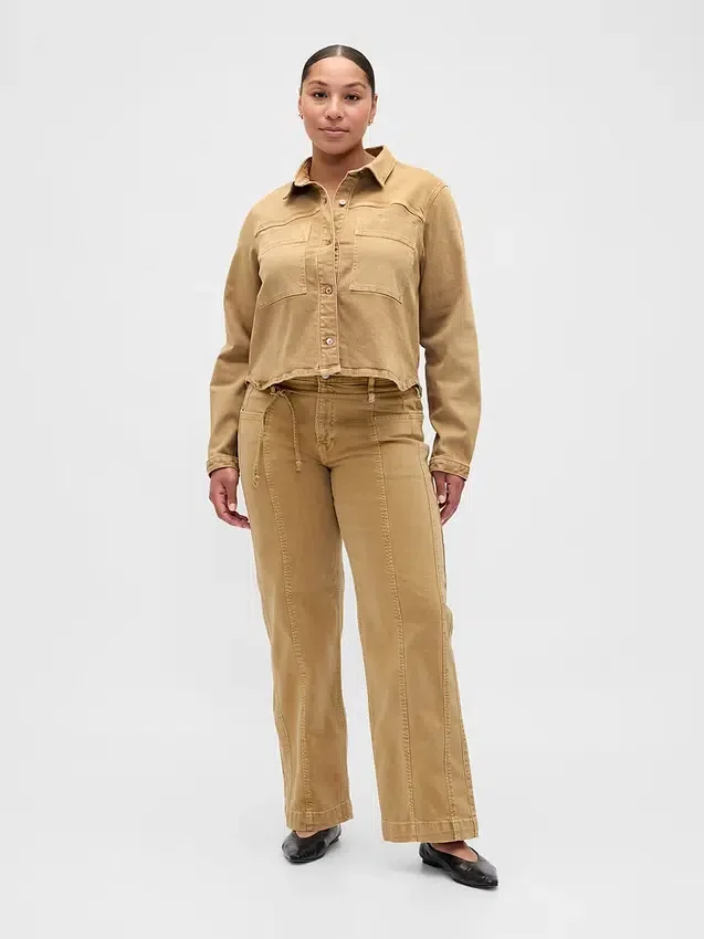 Lågmidjade, lösa 90-talsjeans med smal midja
