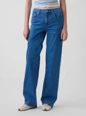 Lågmidjade, lösa jeans i 90-talsstil
