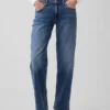 Lågmidjade, lösa jeans i 90-talsstil