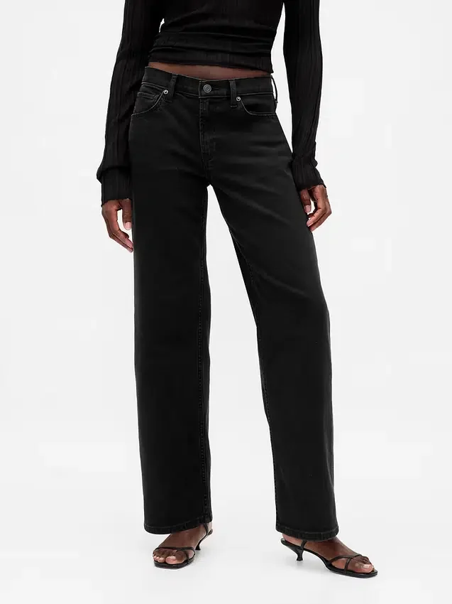 Lågmidjade, lösa jeans i 90-talsstil