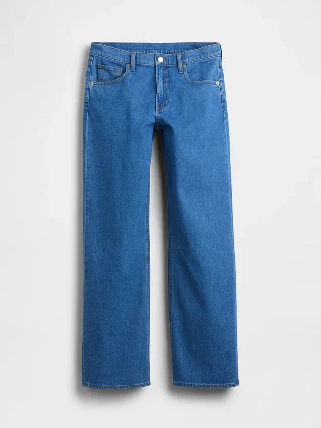 Lågmidjade, lösa jeans i 90-talsstil
