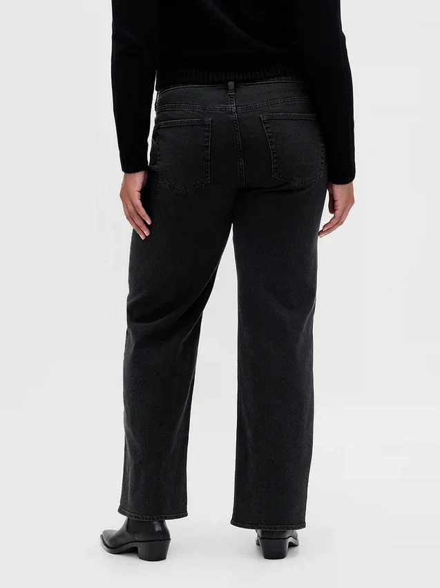 Lågmidjade, lösa jeans i 90-talsstil