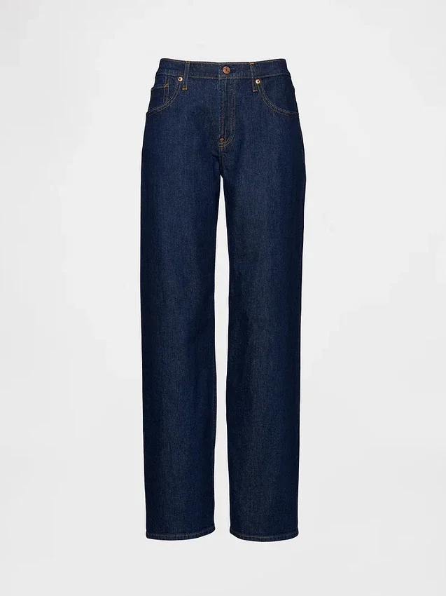 Lågmidjade, lösa jeans i 90-talsstil