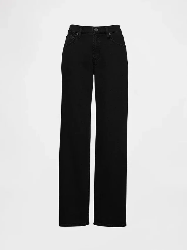Lågmidjade, lösa jeans i 90-talsstil