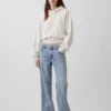 Lågmidjade, lösa jeans med sidostriper i 90-talsstil