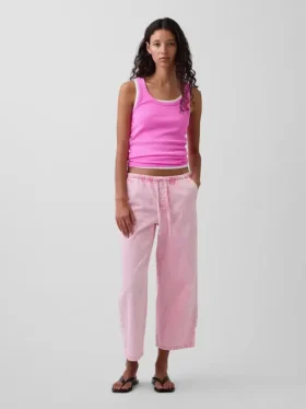 Lågmidjade, lösa och bekväma cropped-Jeans i 90-talsstil