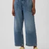 Lågmidjade, lösa och bekväma cropped-Jeans i 90-talsstil