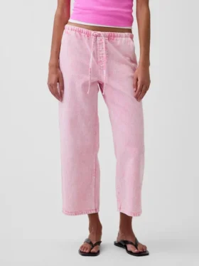 Lågmidjade, lösa och bekväma cropped-Jeans i 90-talsstil