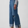 Lågmidjade, lösa och bekväma cropped-Jeans i 90-talsstil
