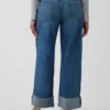 Lågmidjade, lösa och bekväma cropped-Jeans i 90-talsstil