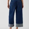 Lågmidjade, lösa och bekväma cropped-Jeans i 90-talsstil