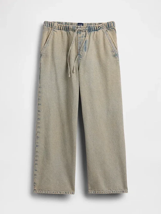 Lågmidjade, lösa och bekväma cropped-Jeans i 90-talsstil