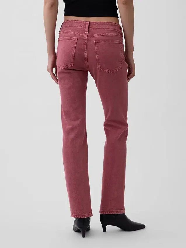 Lågmidjade, snörda 90-talsinspirerade smala raka Jeans