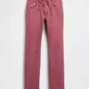 Lågmidjade, snörda 90-talsinspirerade smala raka Jeans