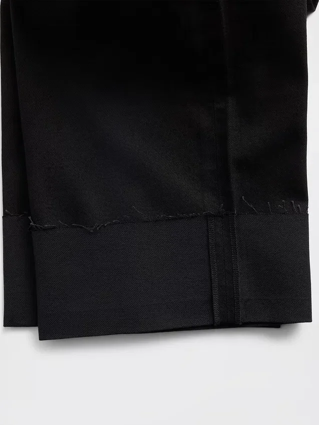 Lågmidjade, ultramjuka, avslappnade 90-talsinspirerade cropped-Jeans