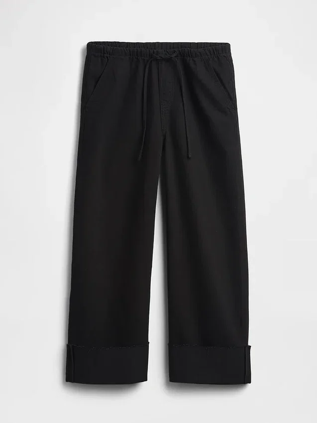 Lågmidjade, ultramjuka, avslappnade 90-talsinspirerade cropped-Jeans